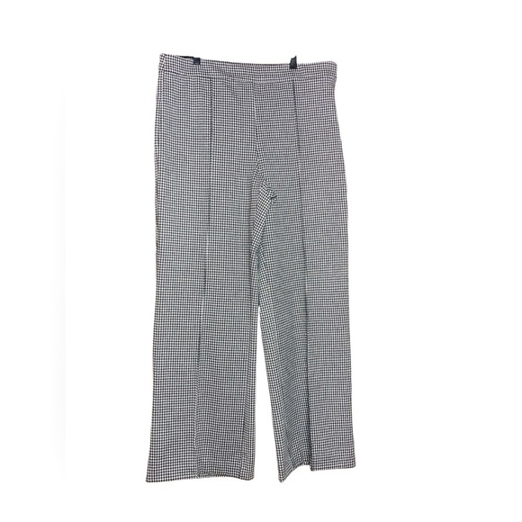 Ann Taylor houndstooth SOFT high waist side zip wide leg trouser pant SZ-14 - Picture 1 of 8